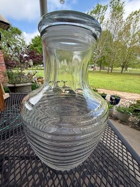 Anchor Hocking Clear Ribbed Glass Vase - Transparent Decorative Vase
